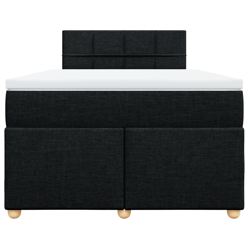 Pat box spring cu saltea, negru, 120x190 cm, catifea