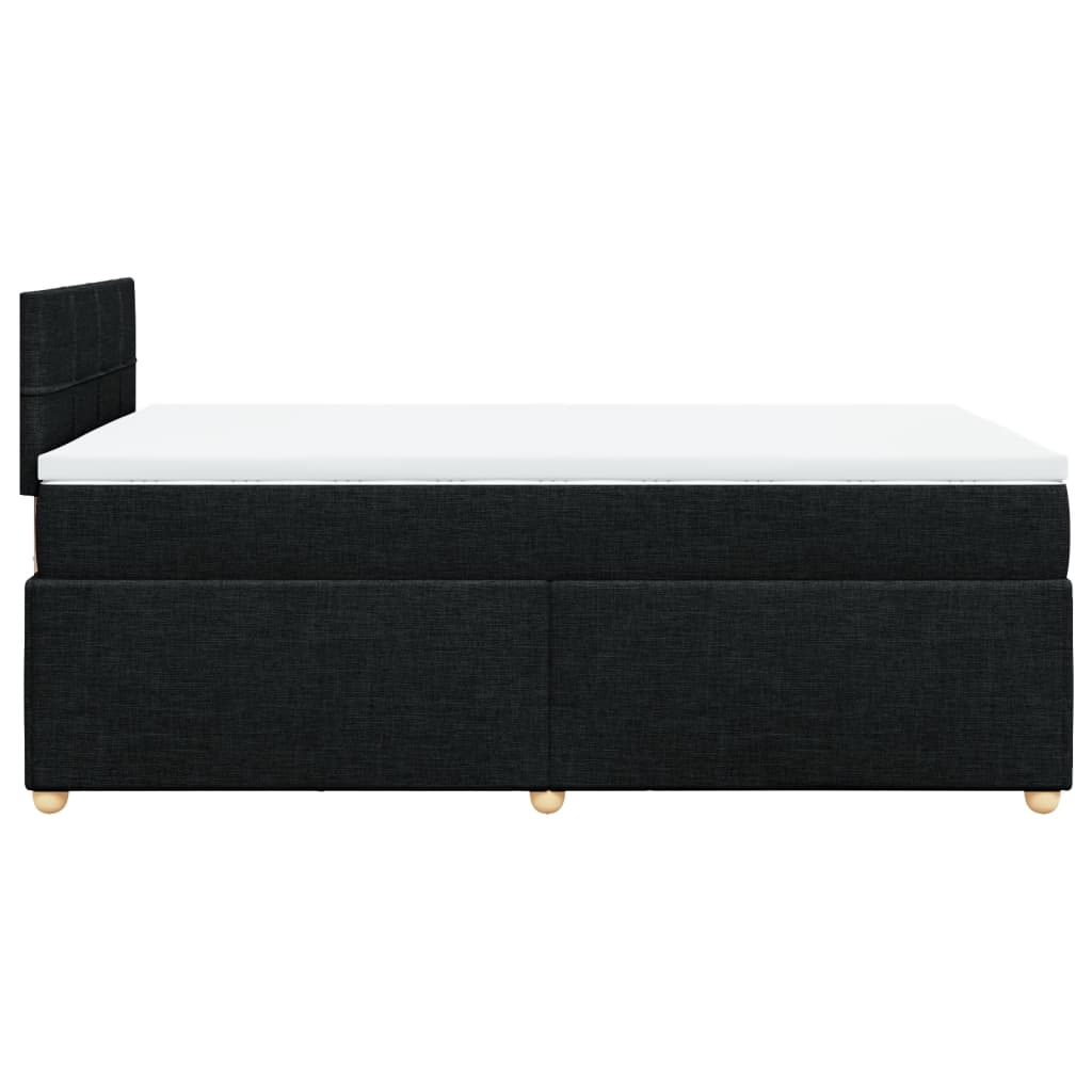 Pat box spring cu saltea, negru, 120x190 cm, catifea