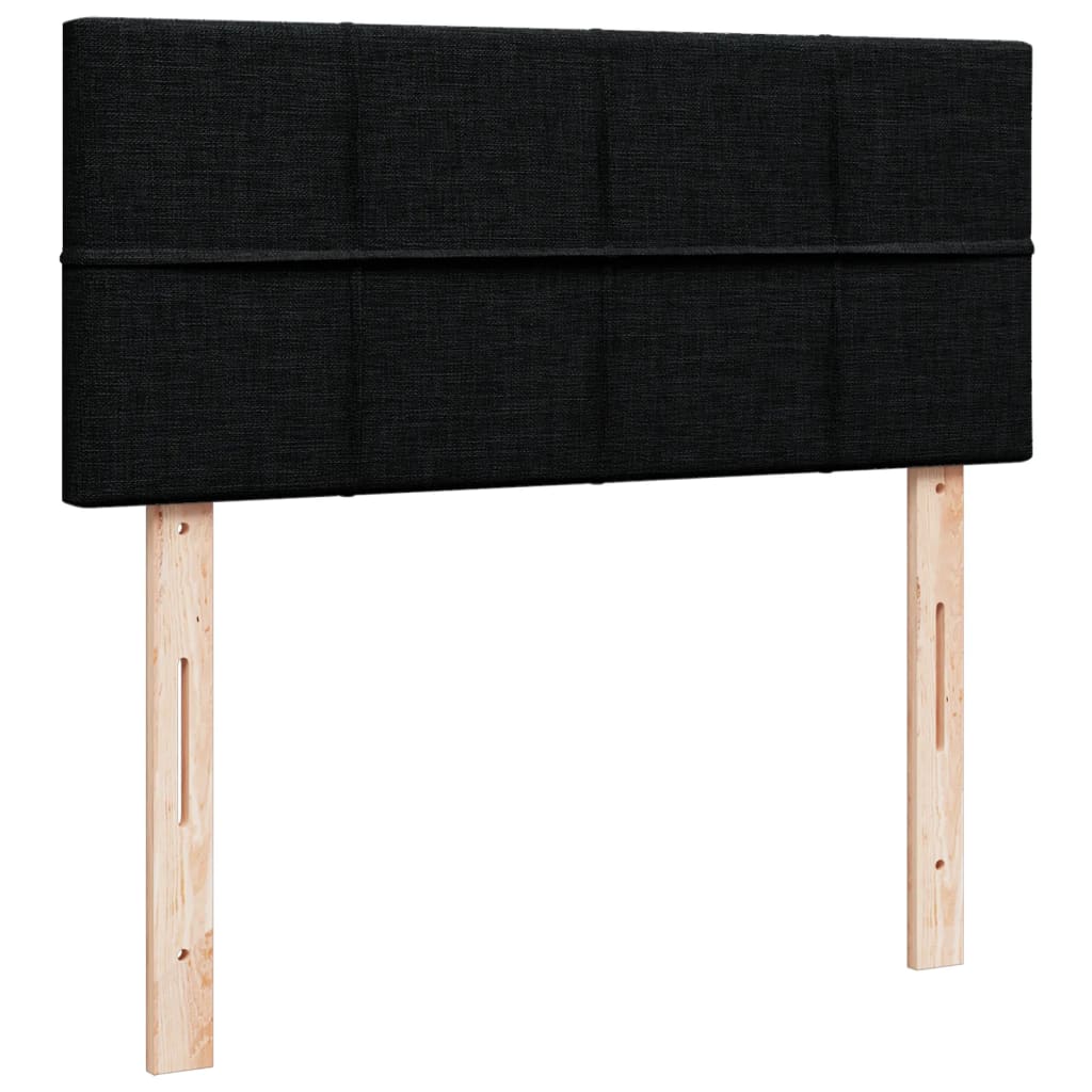 Pat box spring cu saltea, negru, 120x190 cm, catifea