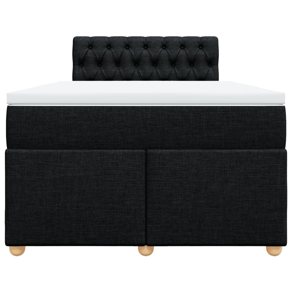 Pat box spring cu saltea, negru, 120x190 cm, catifea