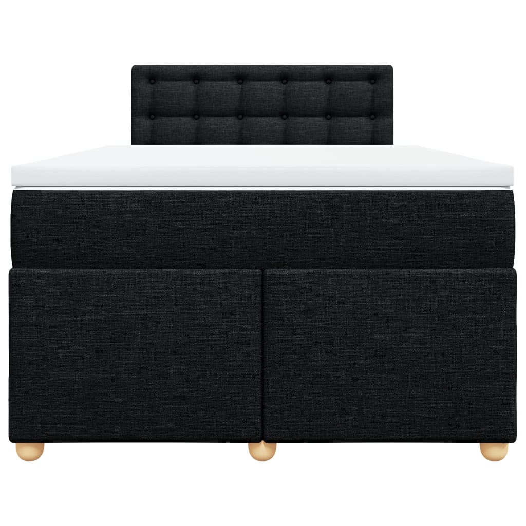 Pat box spring cu saltea, negru, 120x190 cm, catifea