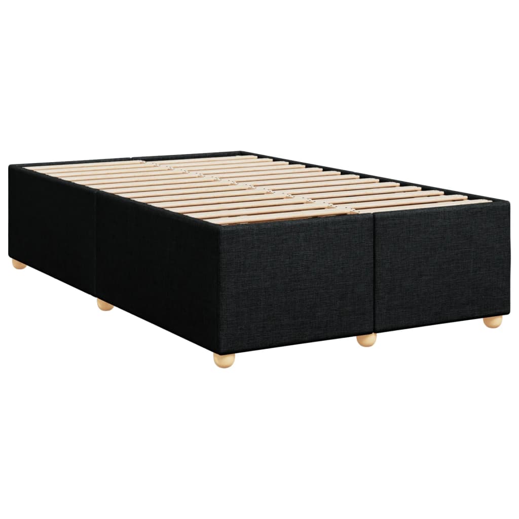 Pat box spring cu saltea, negru, 120x190 cm, catifea