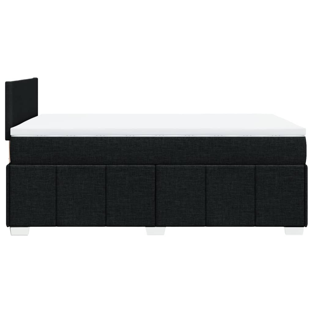 Pat box spring cu saltea, negru, 120x190 cm, catifea