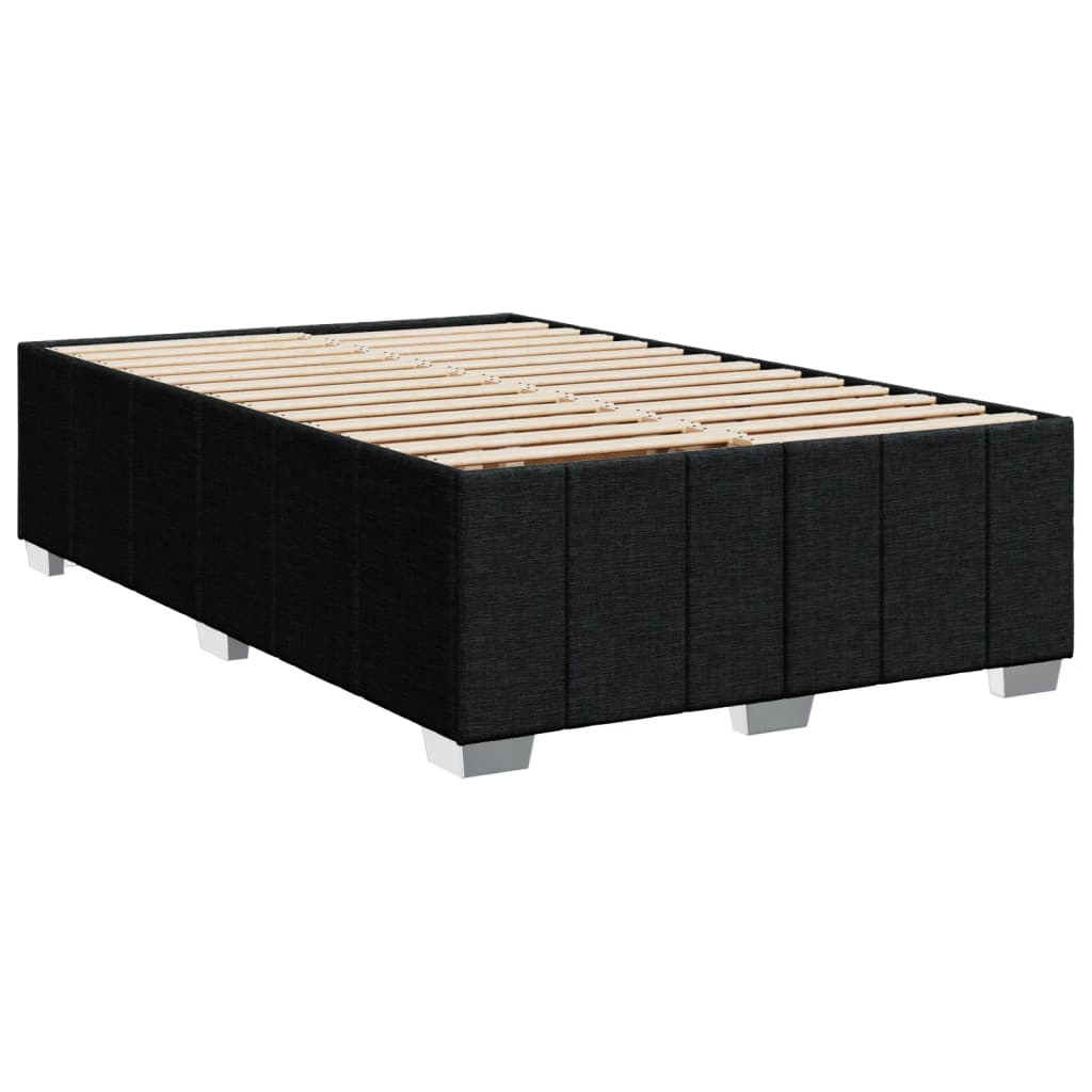 Pat box spring cu saltea, negru, 120x190 cm, catifea