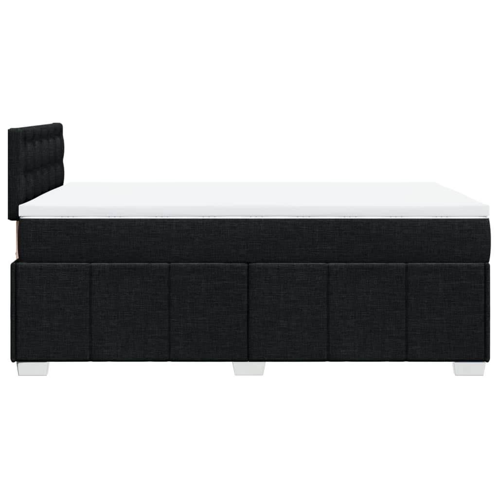 Pat box spring cu saltea, negru, 120x190 cm, catifea