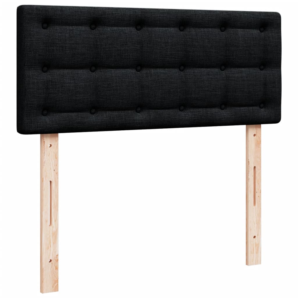 Pat box spring cu saltea, negru, 120x190 cm, catifea