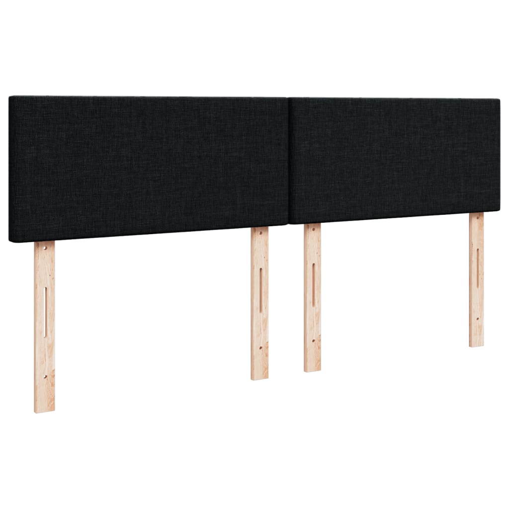 Pat box spring cu saltea, negru, 180x200 cm, catifea