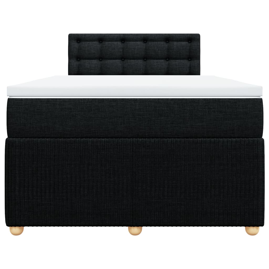 Pat box spring cu saltea, negru, 120x190 cm, catifea