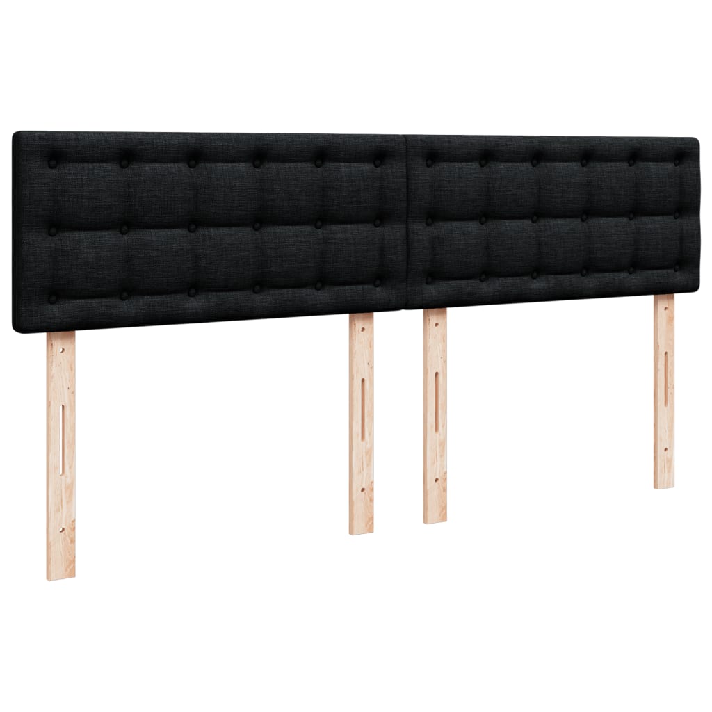 Pat box spring cu saltea, negru, 180x200 cm, catifea