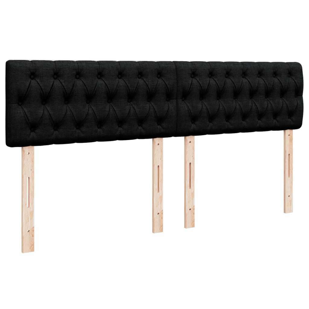 Pat box spring cu saltea, negru, 180x200 cm, catifea