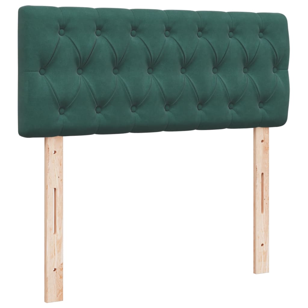 Pat box spring cu saltea, verde închis, 120x190 cm, catifea