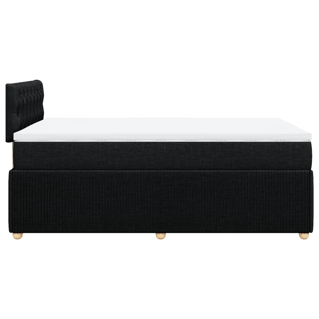 Pat box spring cu saltea, negru, 120x190 cm, catifea