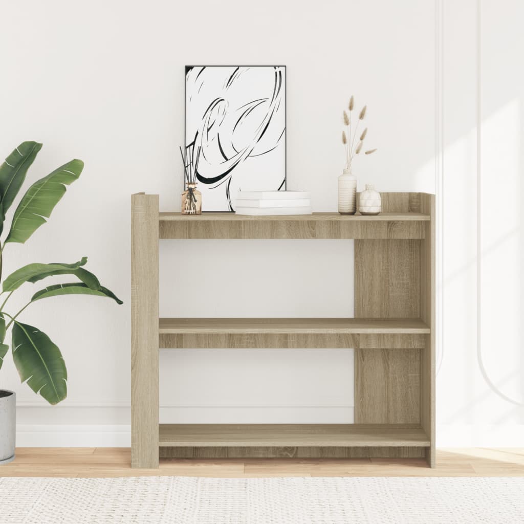 Console table, sonoma oak, 100x35x90 cm, processed wood