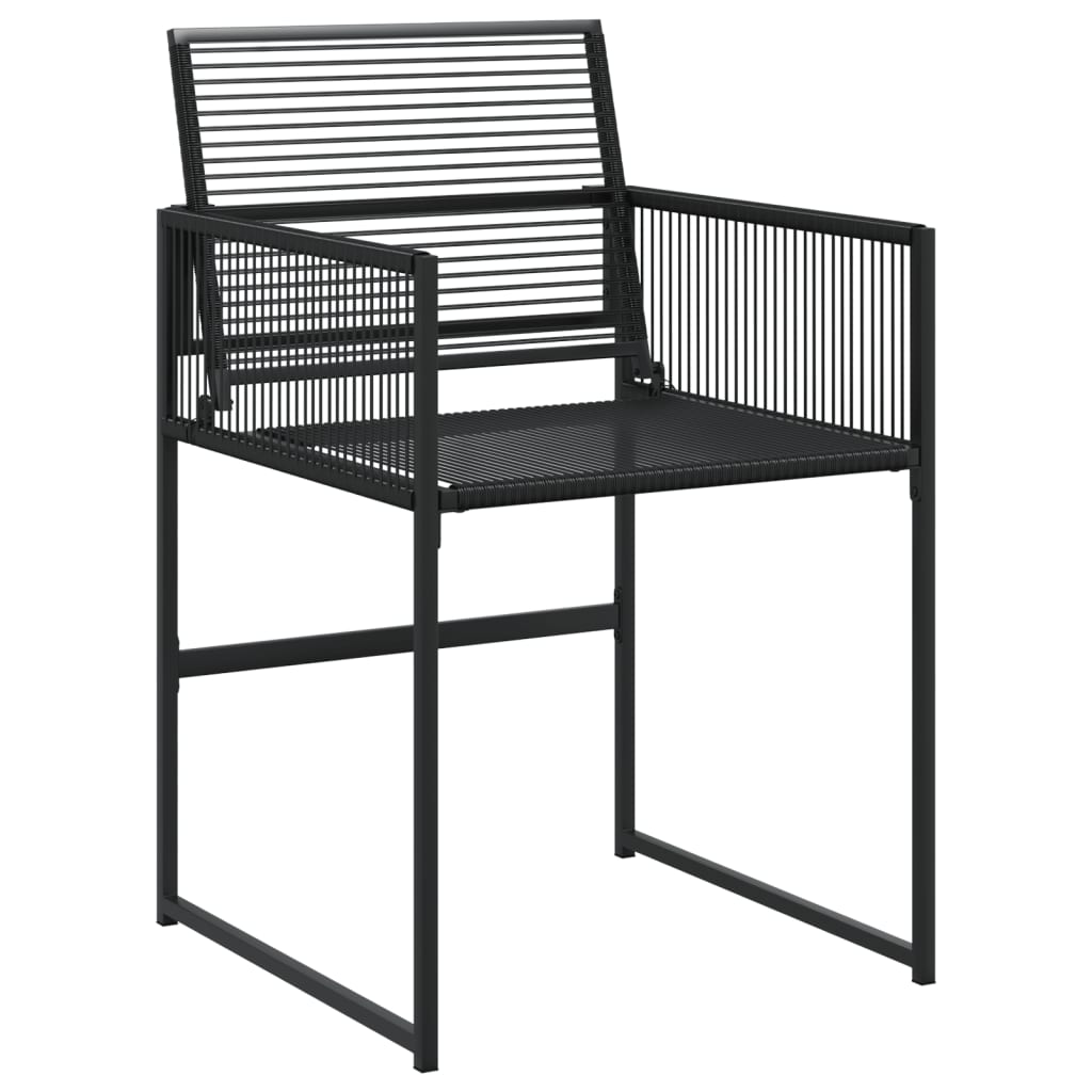 Garden furniture set, 17 pieces, black, polyrattan