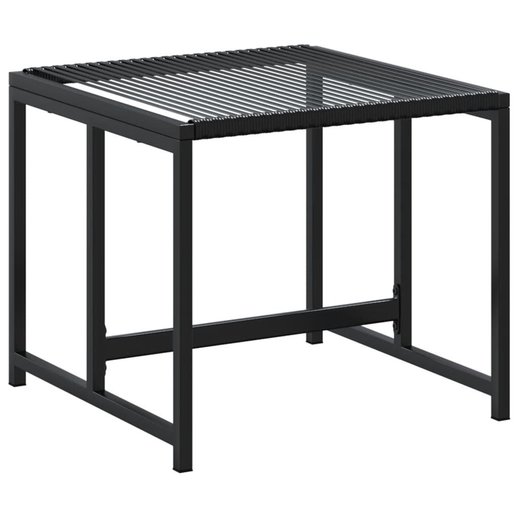 Set mobilier de grădină, 11 piese, negru, poliratan