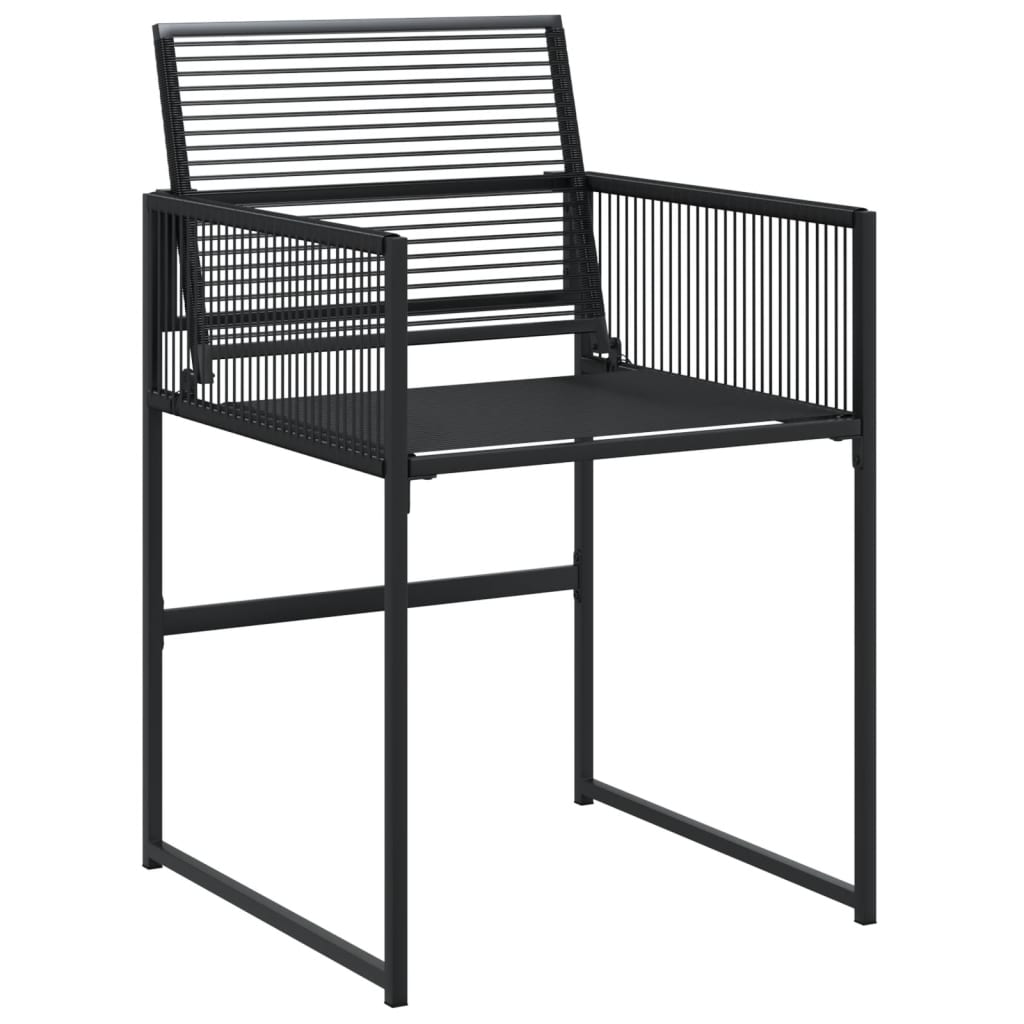 Set mobilier de grădină, 13 piese, negru, poliratan