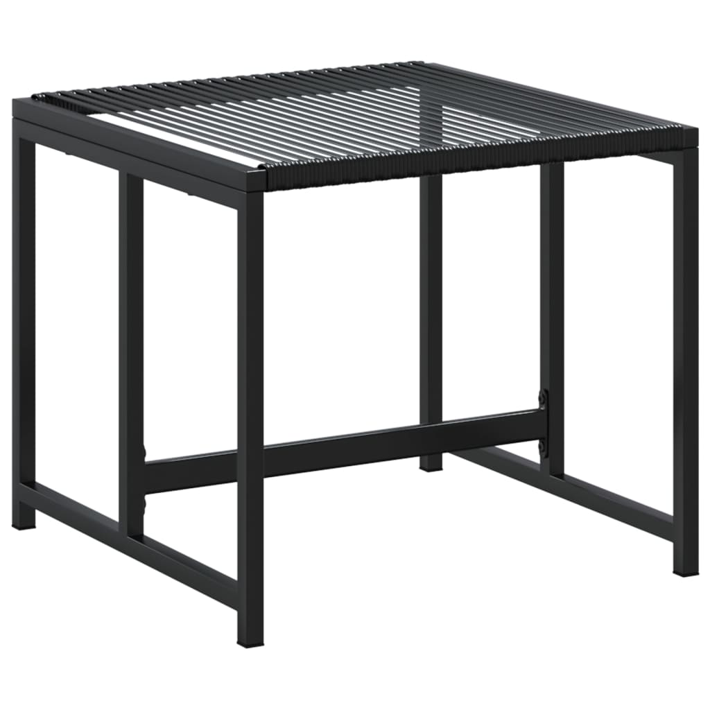 Set mobilier de grădină, 13 piese, negru, poliratan