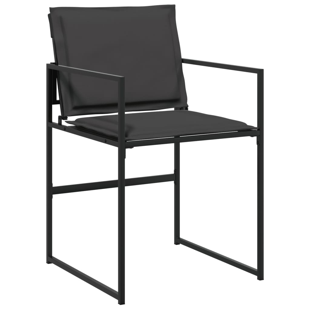 Set mobilier de grădină, 13 piese, cu perne, negru, textilenă