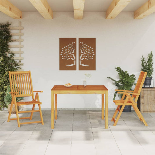 Garden furniture set, 3 pieces, solid acacia wood