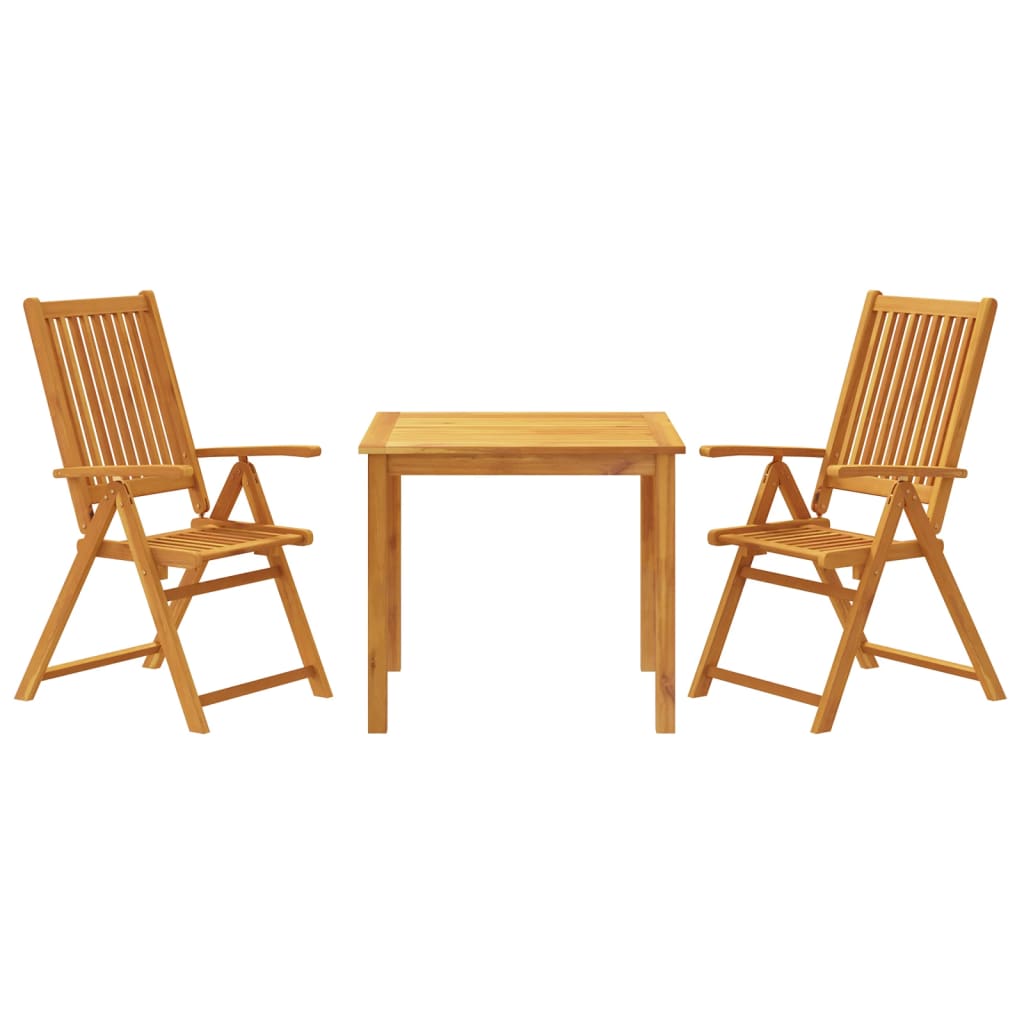 Garden furniture set, 3 pieces, solid acacia wood