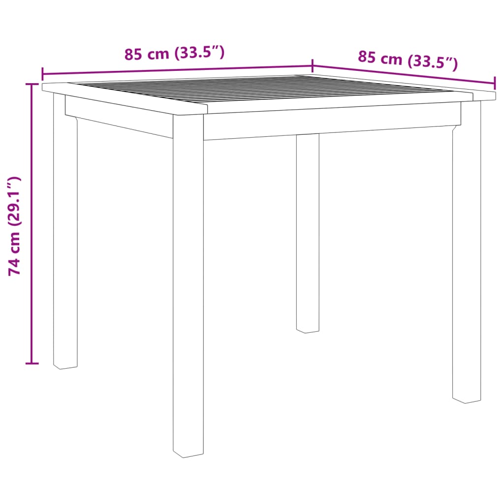 Garden furniture set, 3 pieces, solid acacia wood