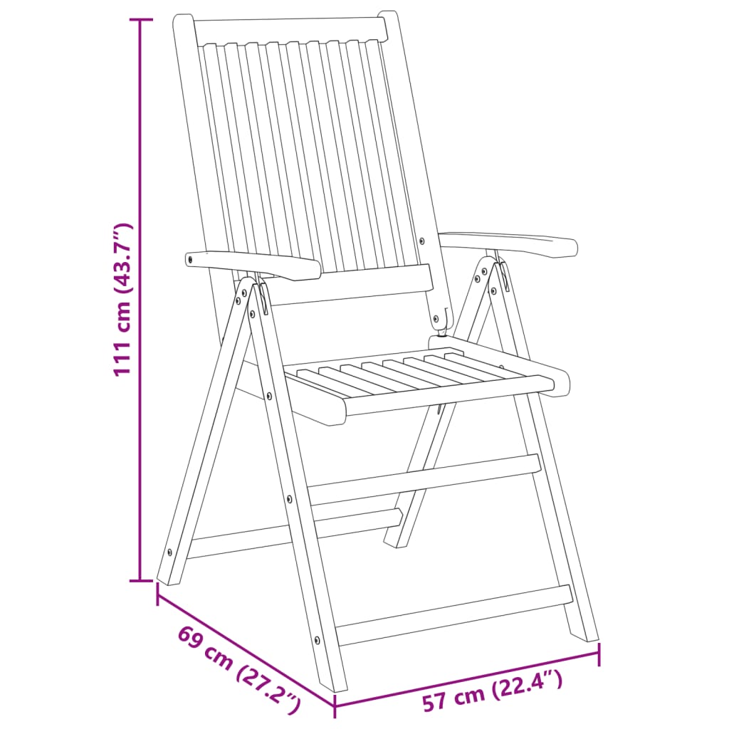 Garden furniture set, 3 pieces, solid acacia wood