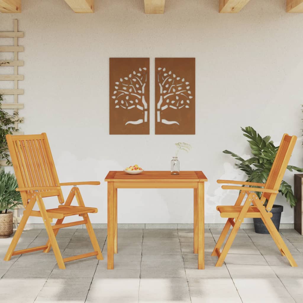 Garden furniture set, 3 pieces, solid acacia wood