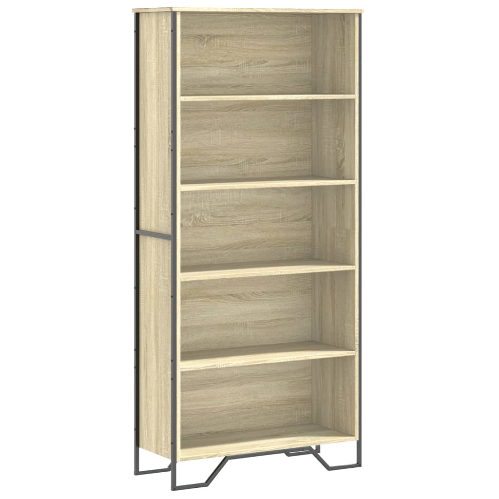 Bookcase, sonoma oak, 80x31x169 cm, engineered wood