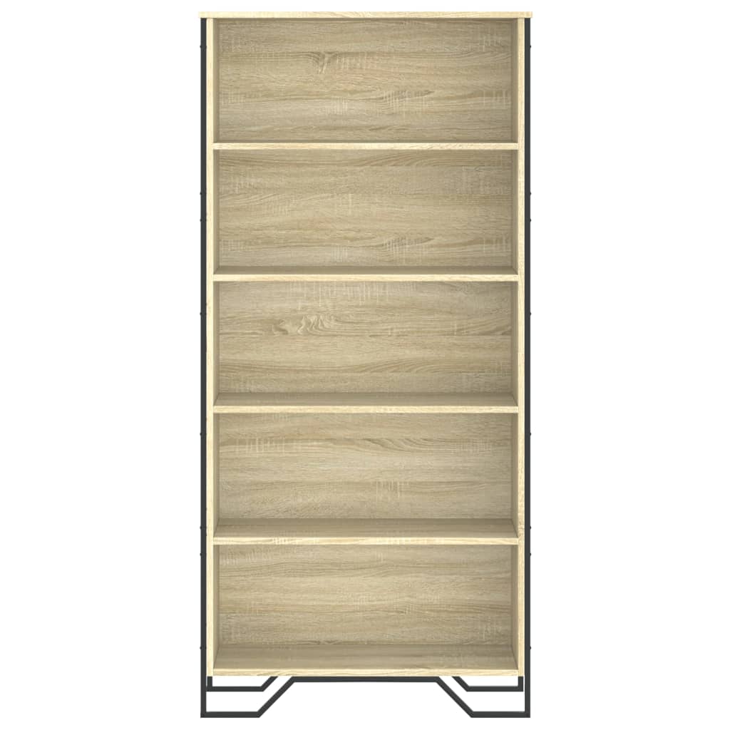 Bookcase, sonoma oak, 80x31x169 cm, engineered wood