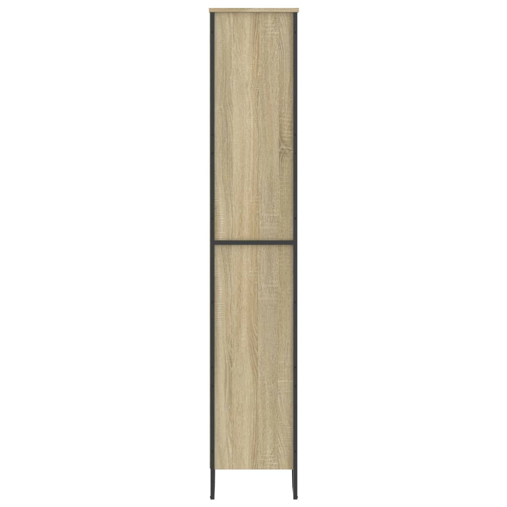 Bookcase, sonoma oak, 80x31x169 cm, engineered wood