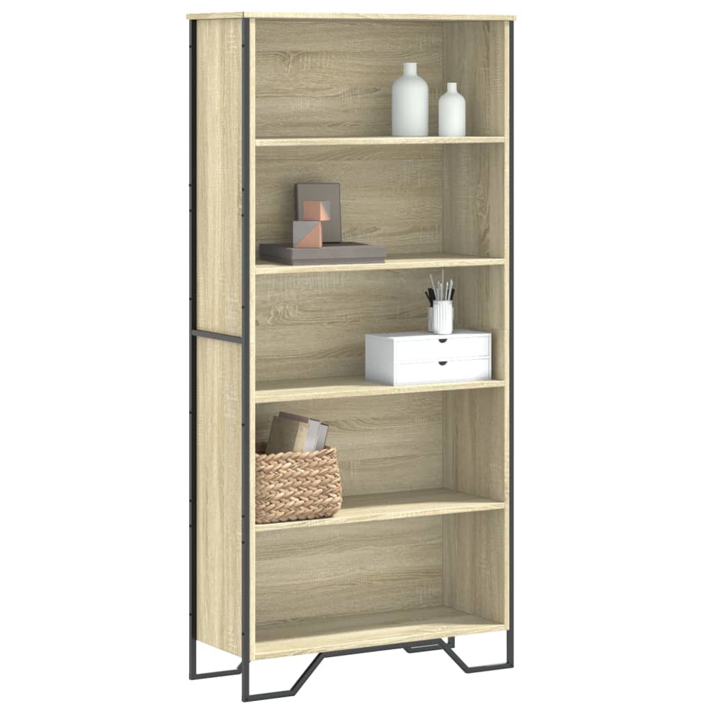 Bookcase, sonoma oak, 80x31x169 cm, engineered wood