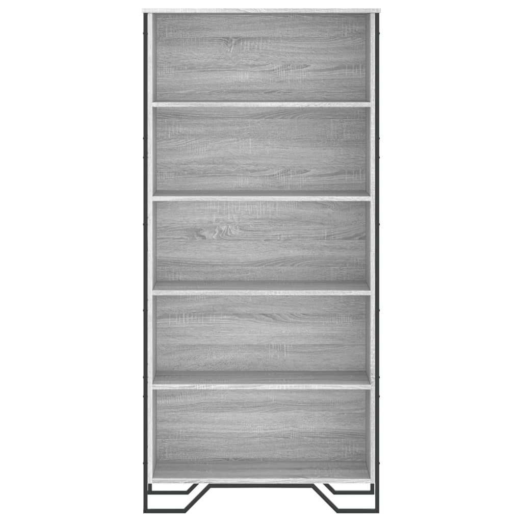 Bookcase, sonoma grey, 80x31x169 cm, engineered wood