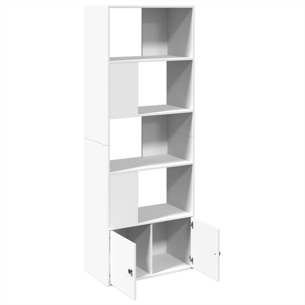 Bookcase, white, 70x36x189 cm, processed wood