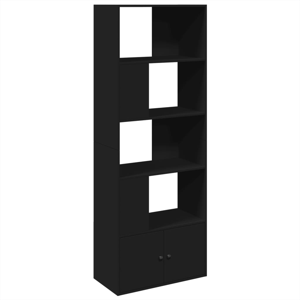 Bookcase, black, 70x36x189 cm, processed wood