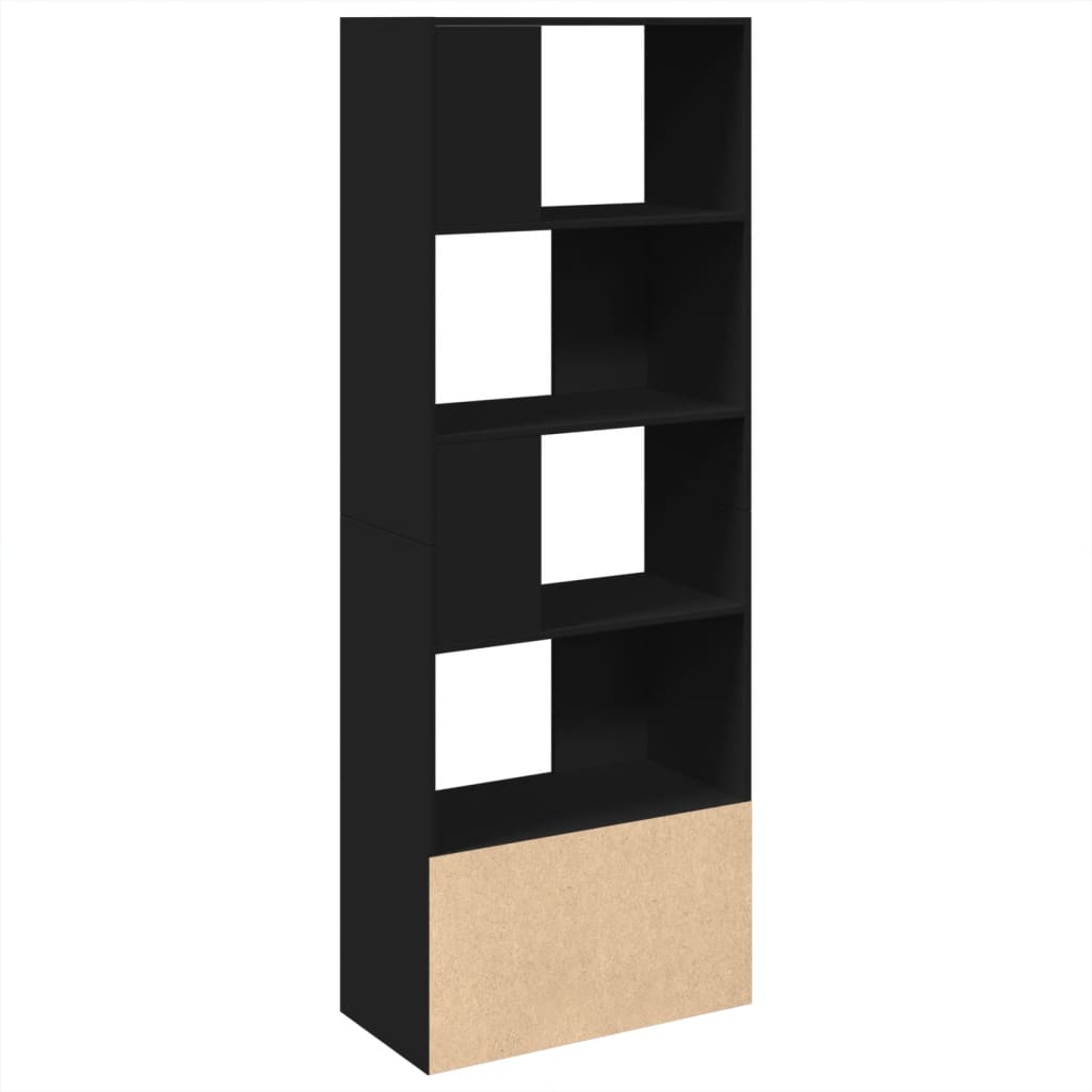 Bookcase, black, 70x36x189 cm, processed wood