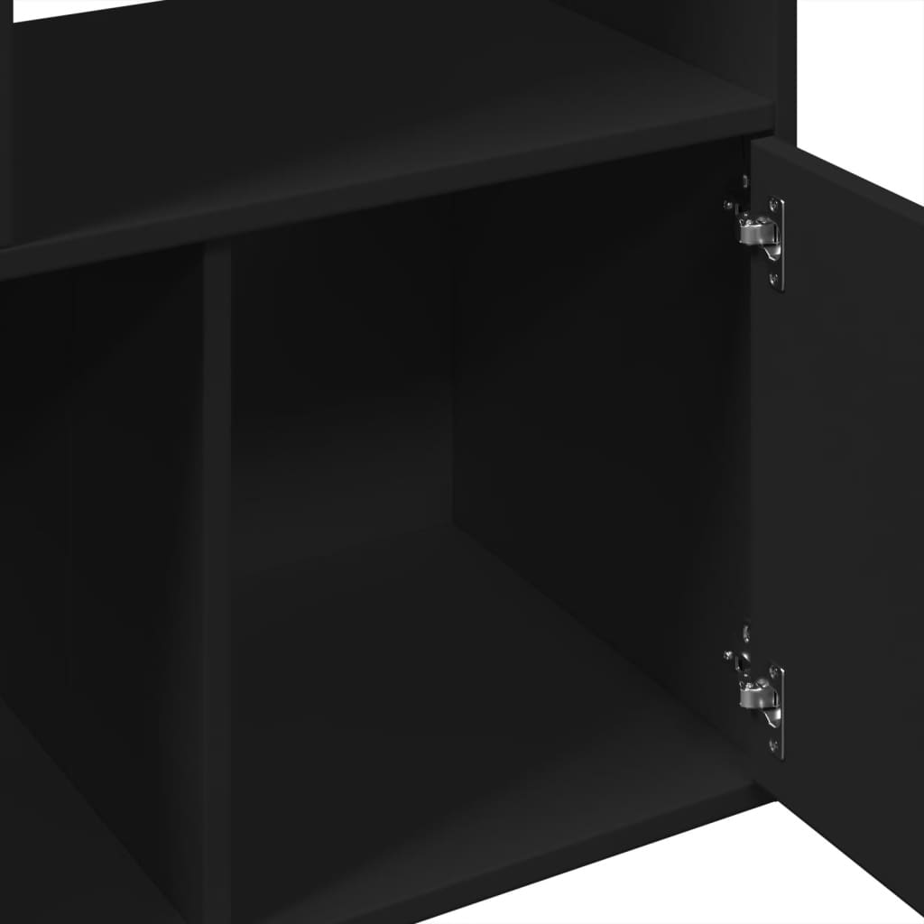 Bookcase, black, 70x36x189 cm, processed wood