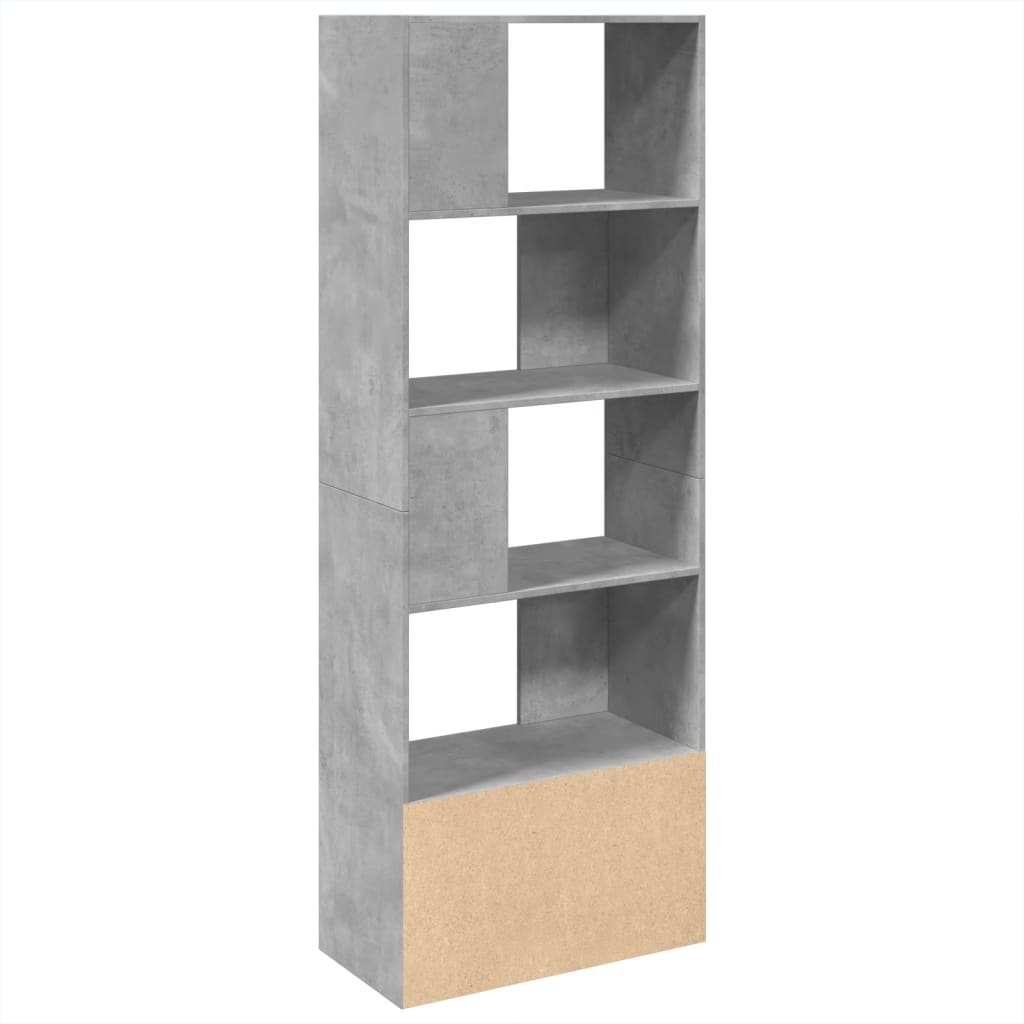 Bookcase, concrete gray, 70x36x189 cm, composite wood