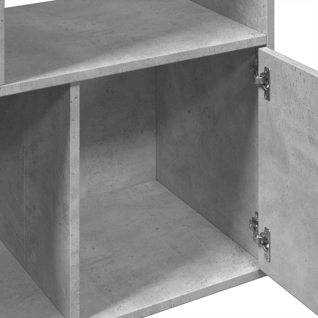 Bookcase, concrete gray, 70x36x189 cm, composite wood