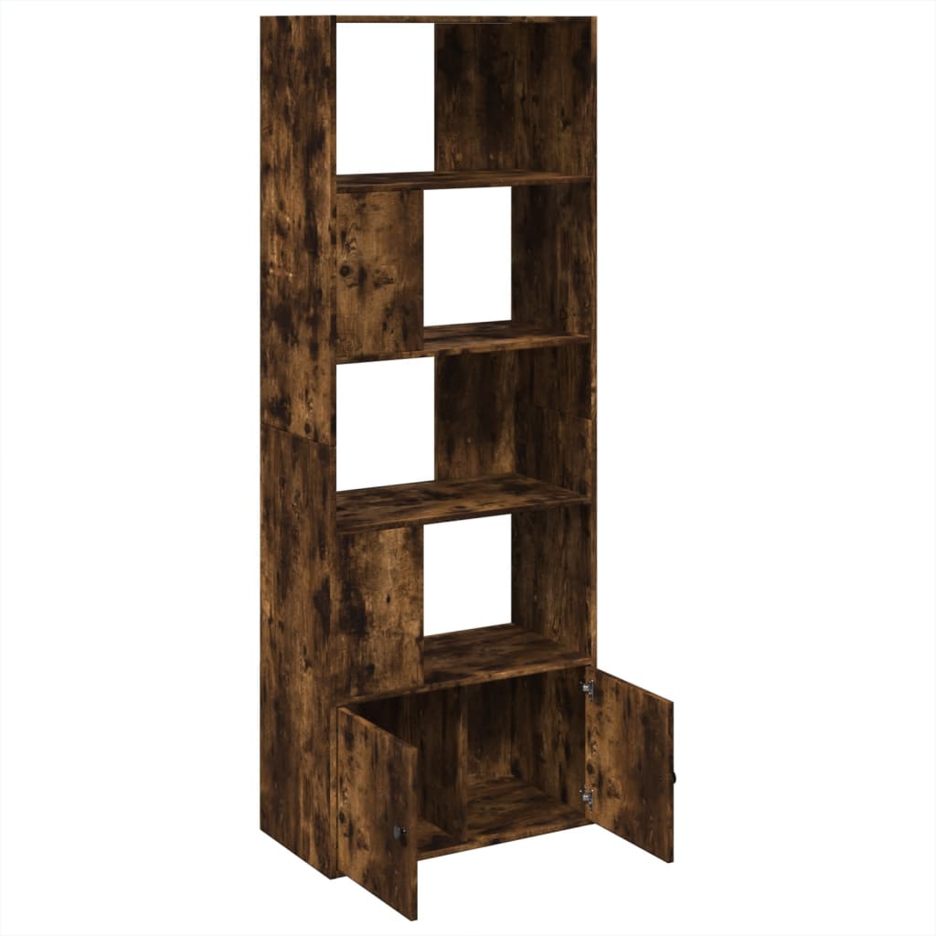 Bookcase, smoky oak, 70x36x189 cm, engineered wood