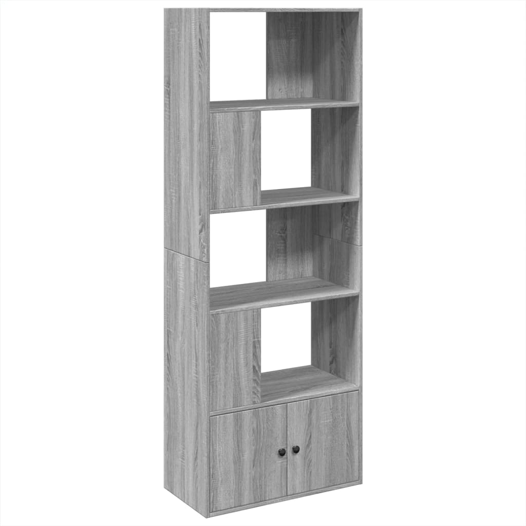 Bookcase, sonoma grey, 70x36x189 cm, engineered wood