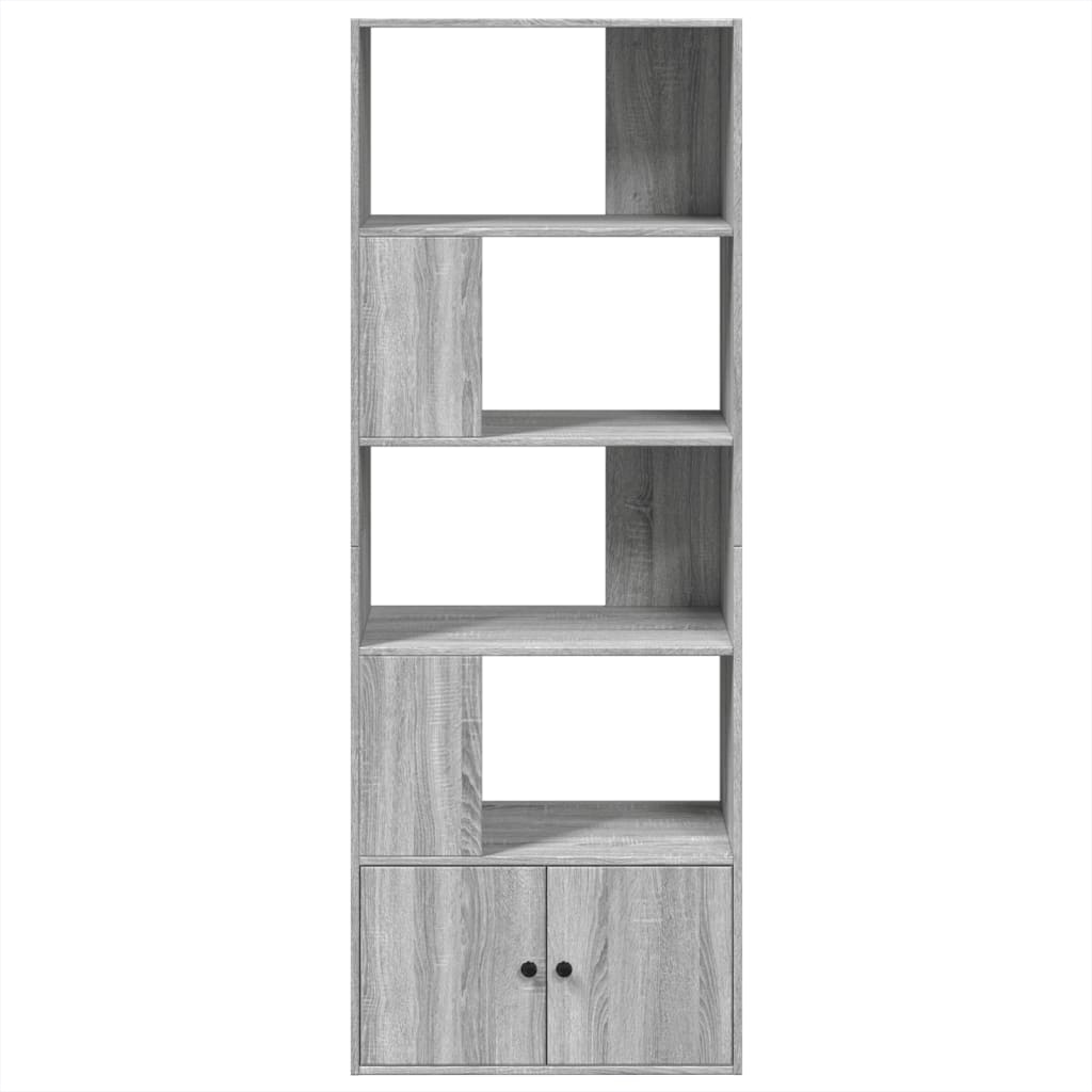 Bookcase, sonoma grey, 70x36x189 cm, engineered wood