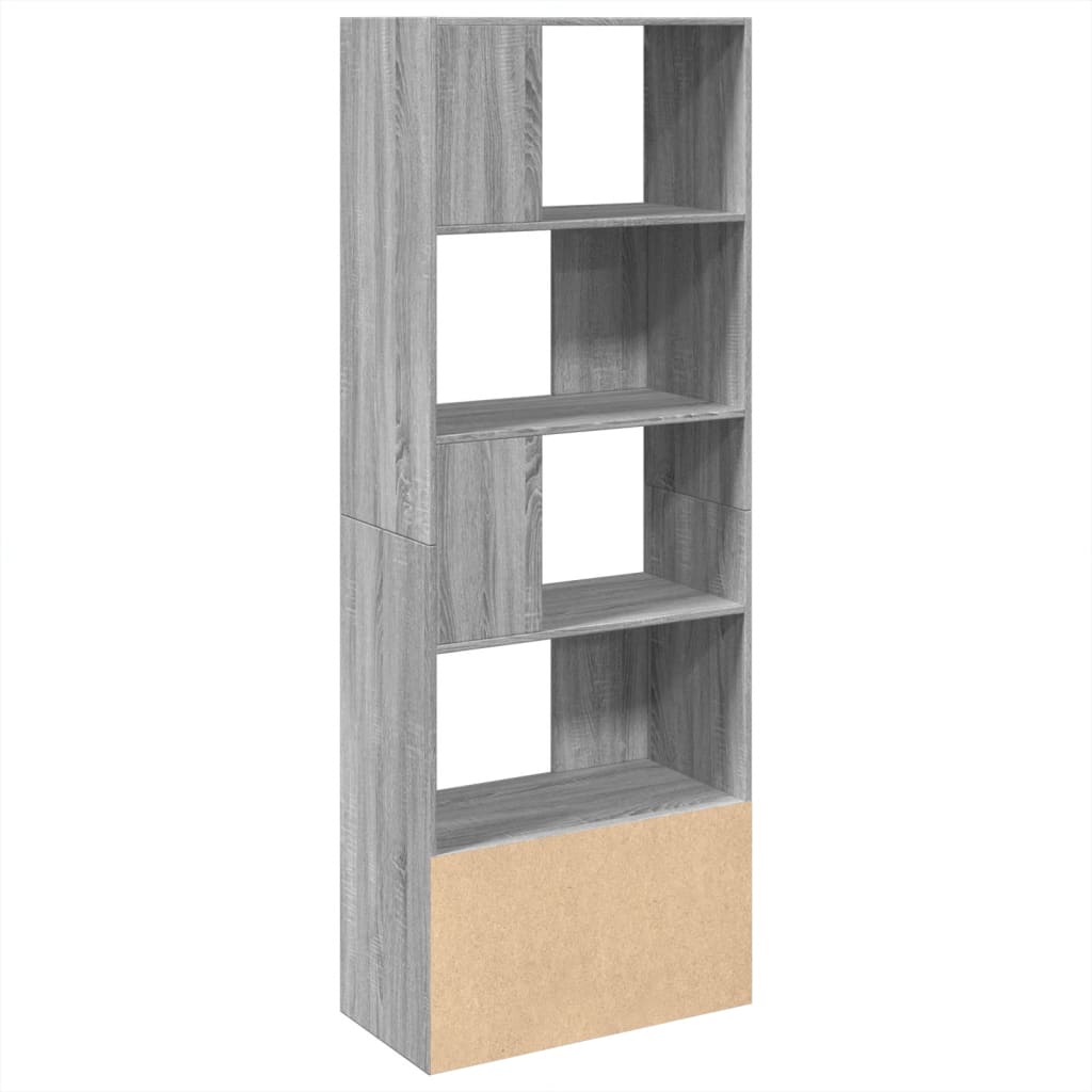 Bookcase, sonoma grey, 70x36x189 cm, engineered wood