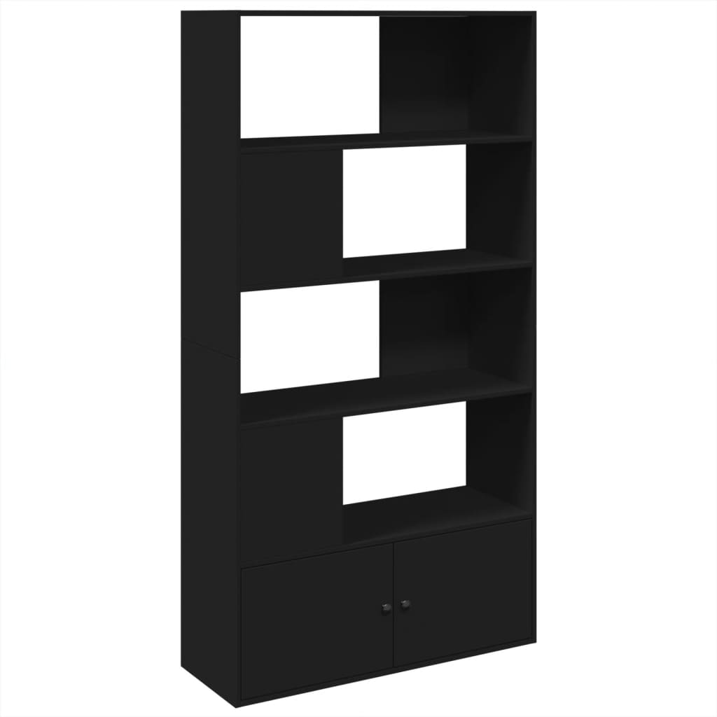 Bookcase, black, 100x36x189 cm, processed wood