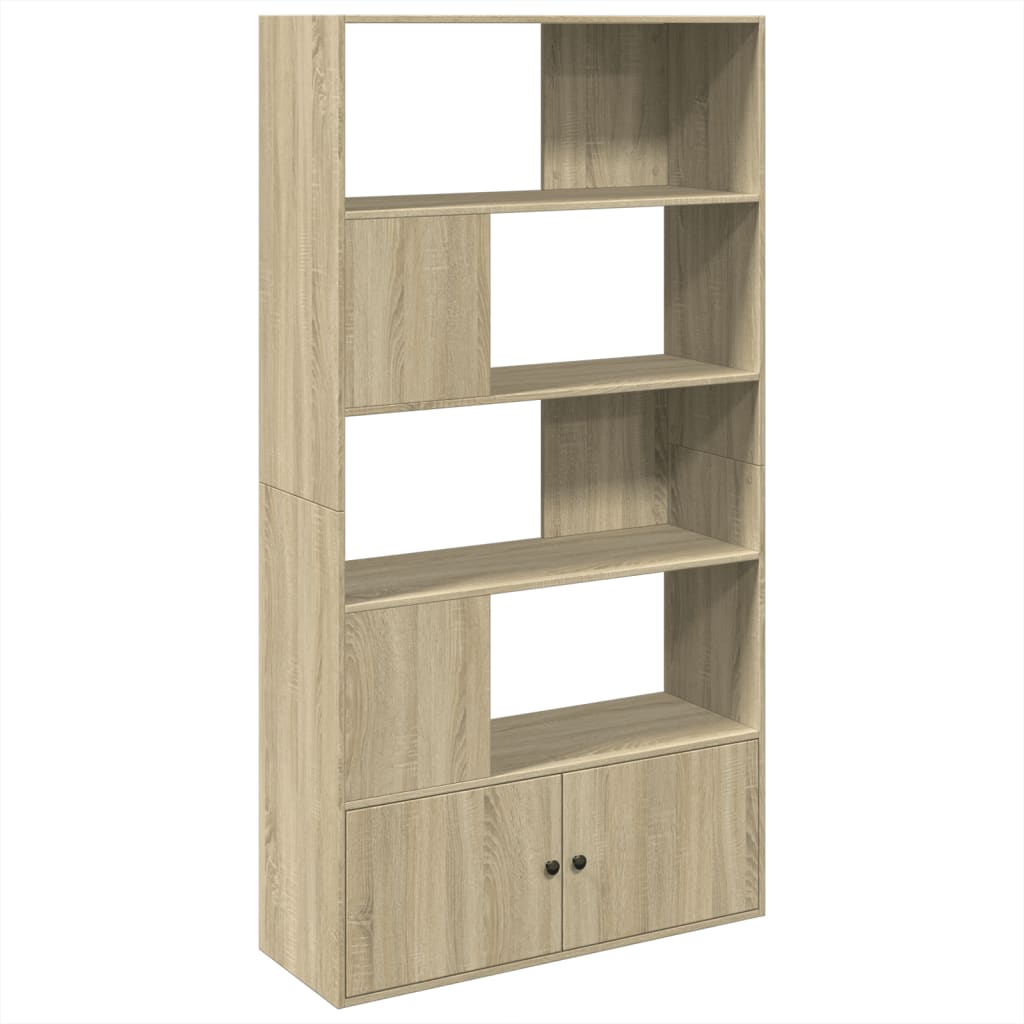 Bookcase, sonoma oak, 100x36x189 cm, processed wood