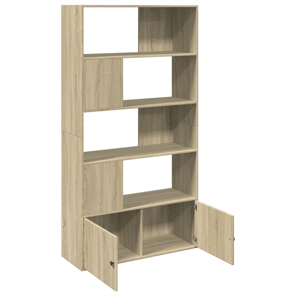 Bookcase, sonoma oak, 100x36x189 cm, processed wood