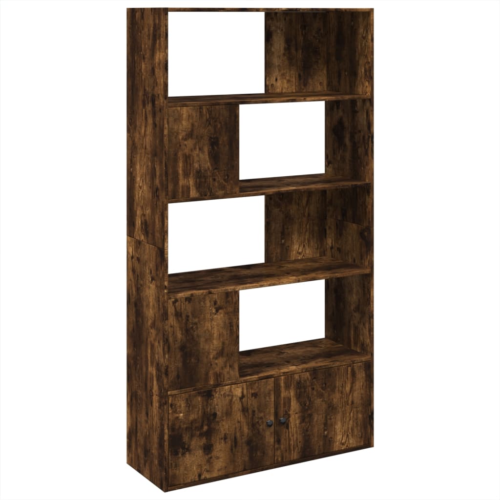 Bookcase, smoky oak, 100x36x189 cm, engineered wood