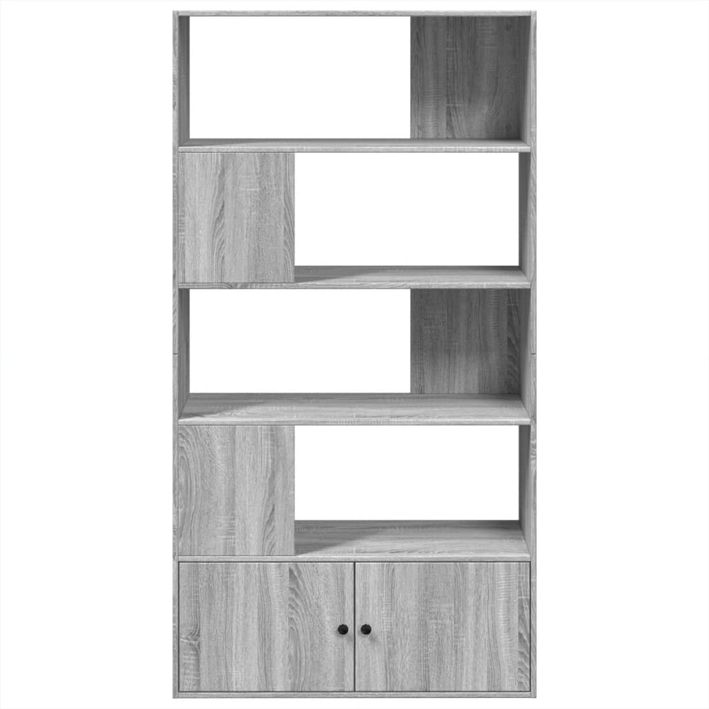 Bookcase, sonoma grey, 100x36x189 cm, engineered wood