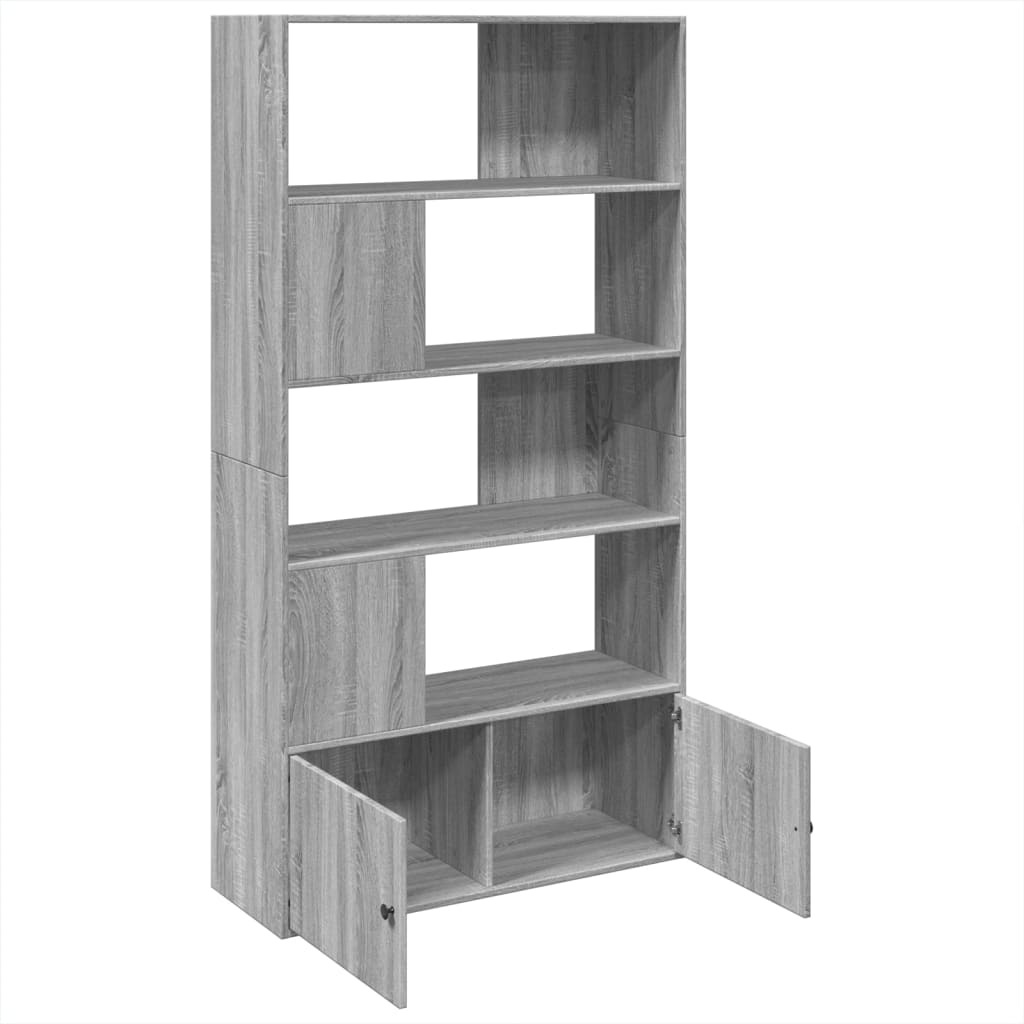 Bookcase, sonoma grey, 100x36x189 cm, engineered wood