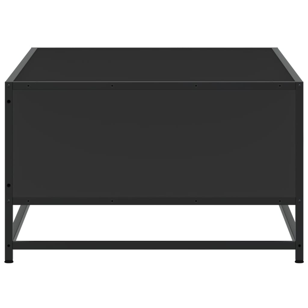 Coffee table, black, 100x57x35 cm, processed wood and metal