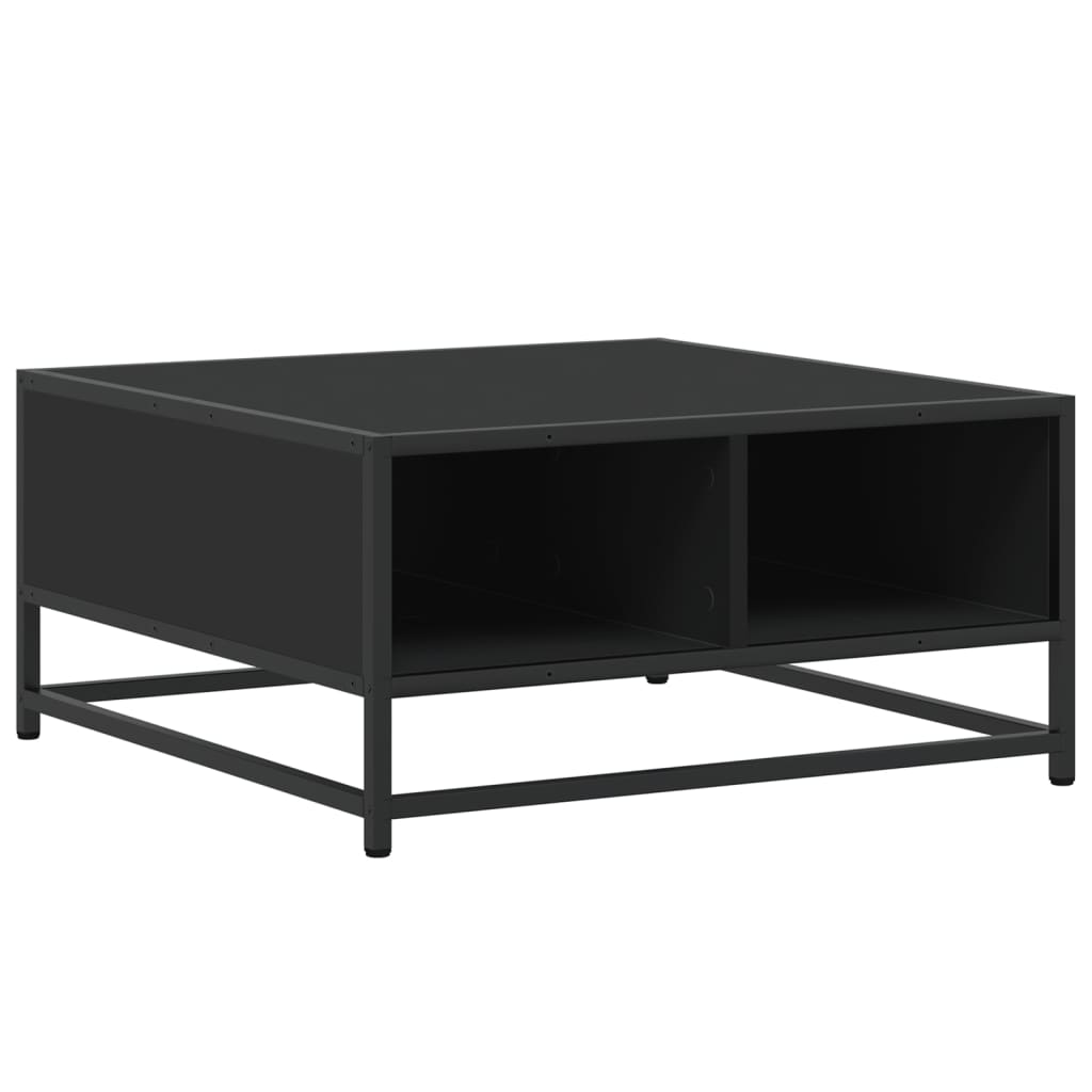 Coffee table, black, 60.5x60.5x30 cm, processed wood/metal